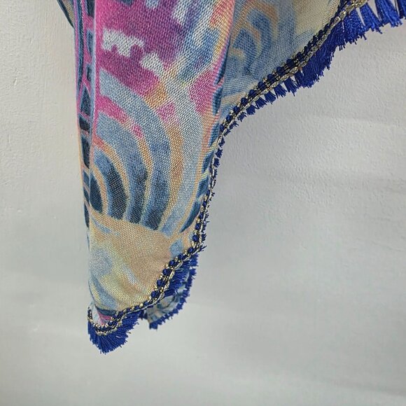 Mona B Womens Watercolor Swimsuit Coverup One Size Sheer Beach Vacation NWT - Picture 6 of 13